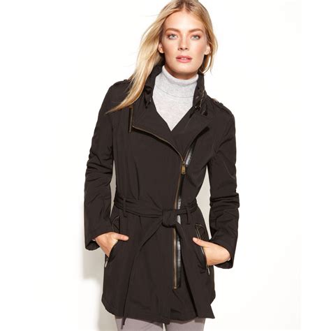 black michael kors soft shell lightweight baseball jacket|michael kors winter jacket.